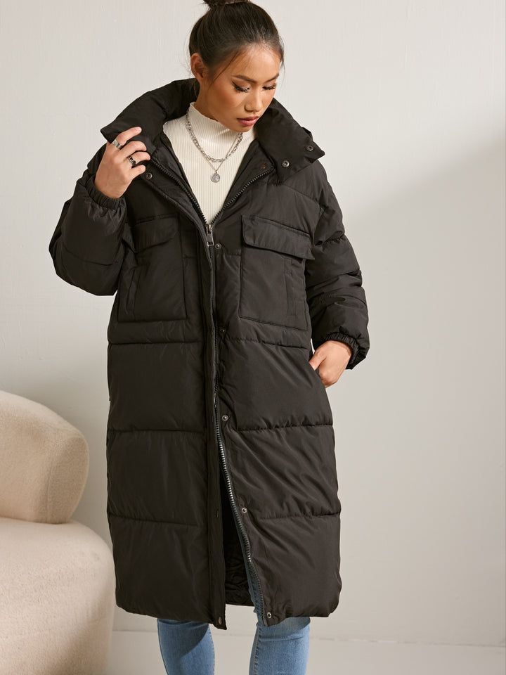 Elena Luxe Lange Puffer Winterjas