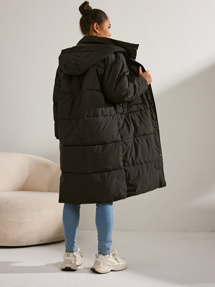 Elena Luxe Lange Puffer Winterjas