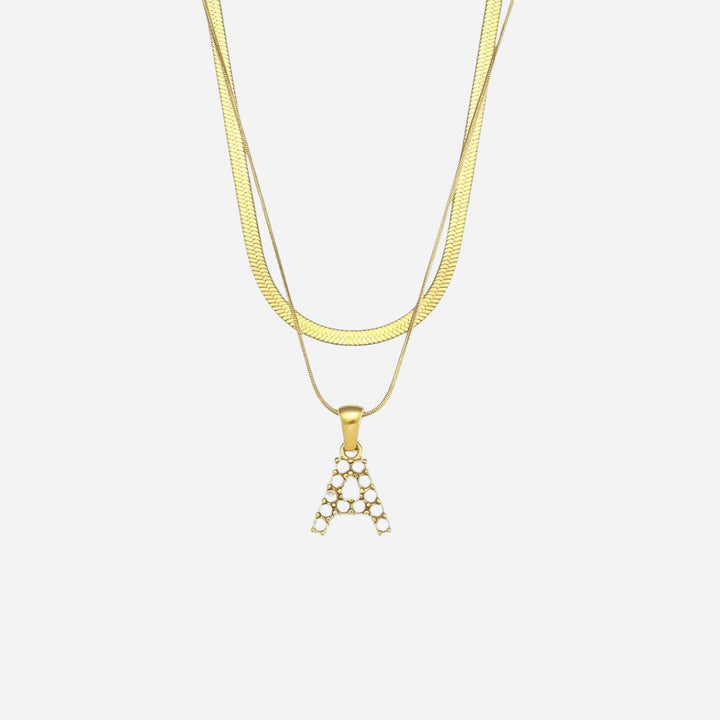 Fiona™ | Dubbele Collier met Initiaal