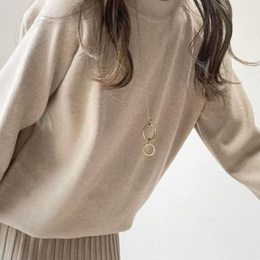 Amalia - Conjunto de blusa y falda plisada