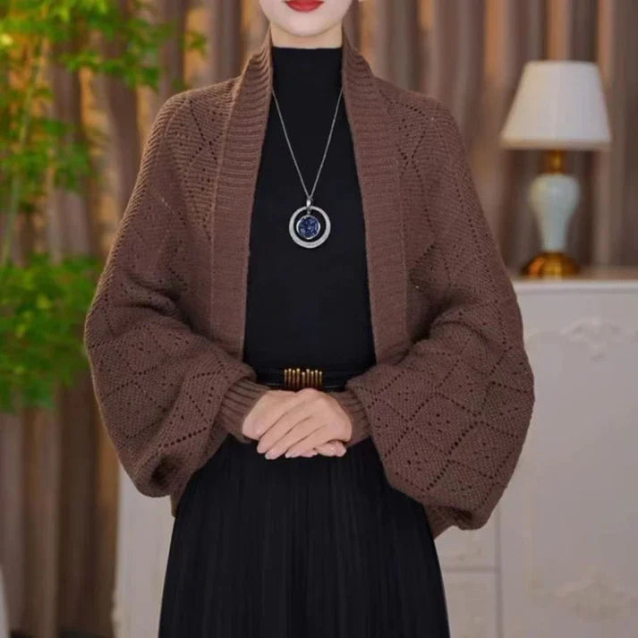 Elea - Chaleco tipo chal de punto