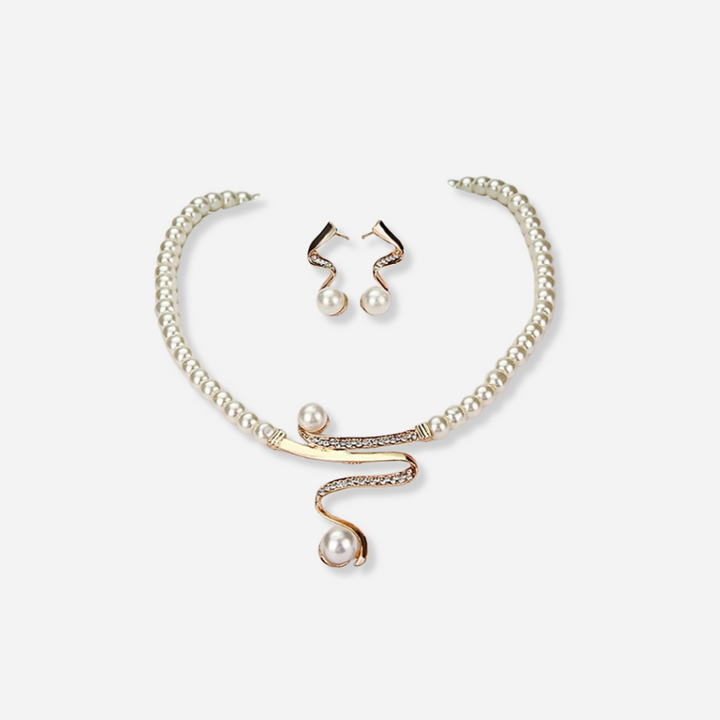 Venus™ | Parelsieraden Set: Ketting en Oorbellen