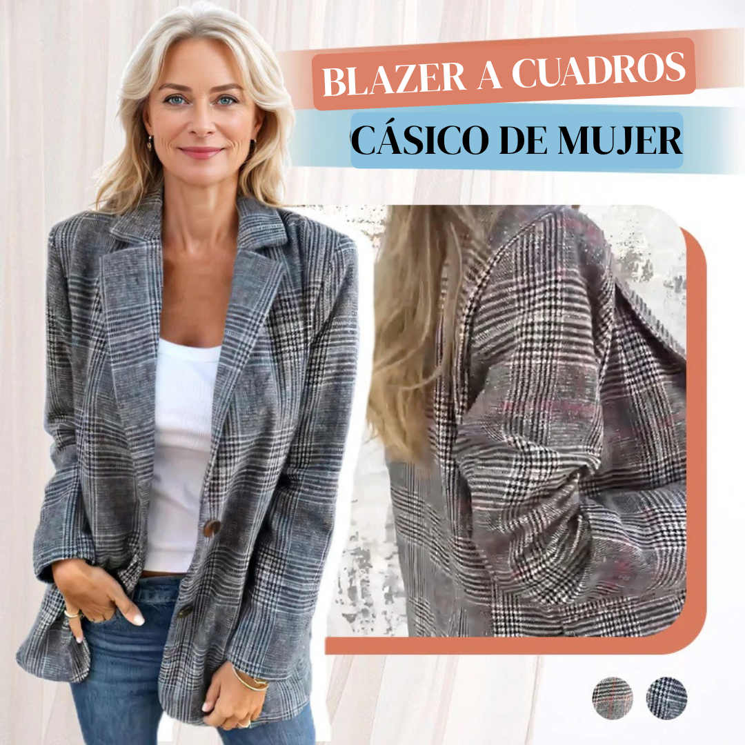 Teresa - Blazer elegante a cuadros