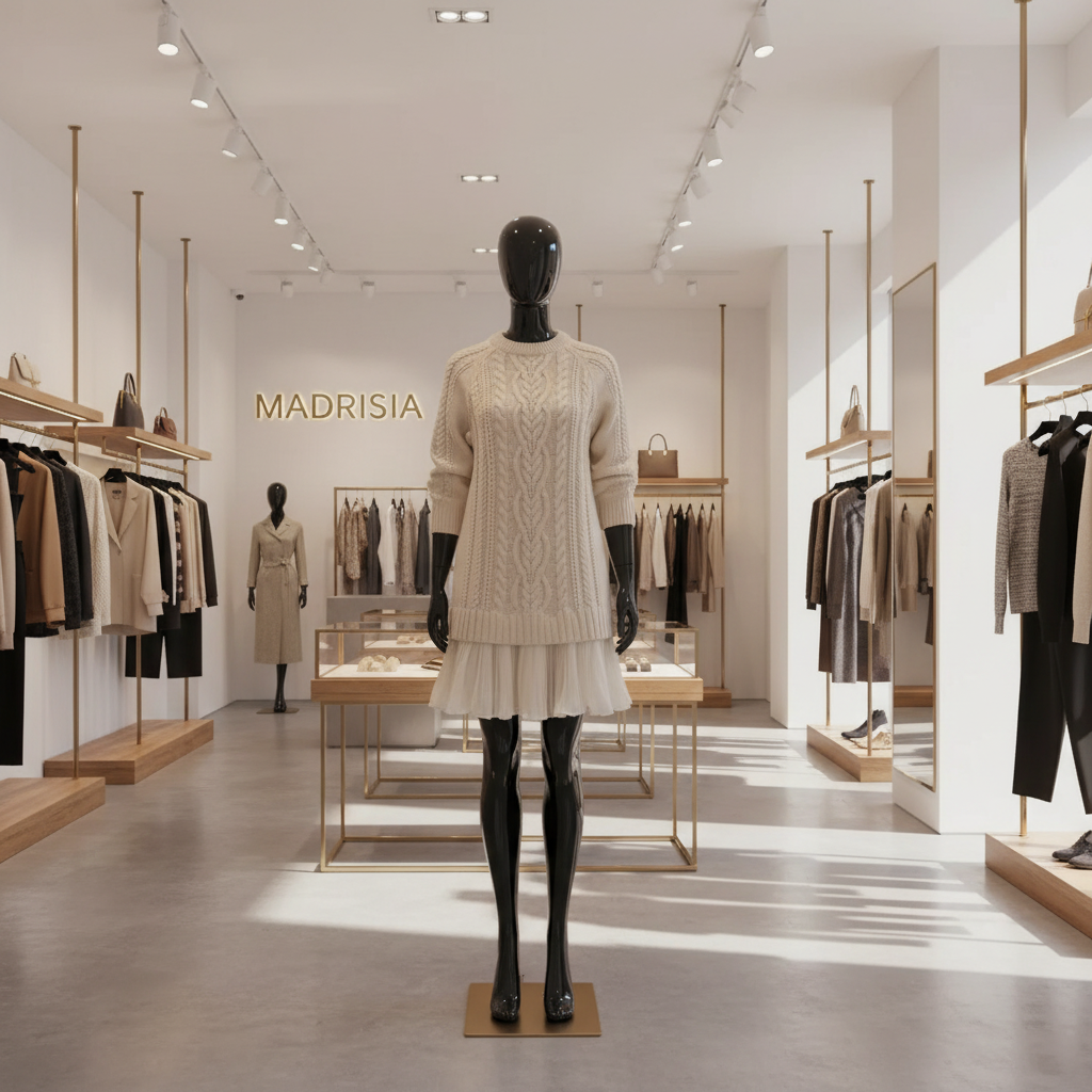 Sofía - Vestido de punto con falda plisada