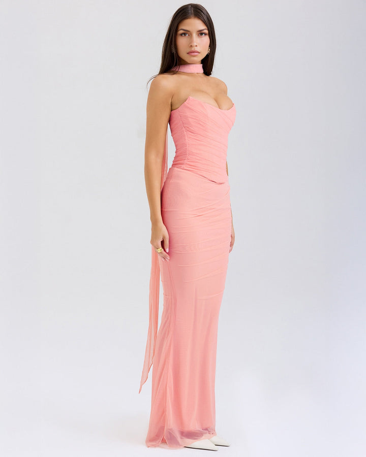Malu – Vestido Rosa de Encanto Natural
