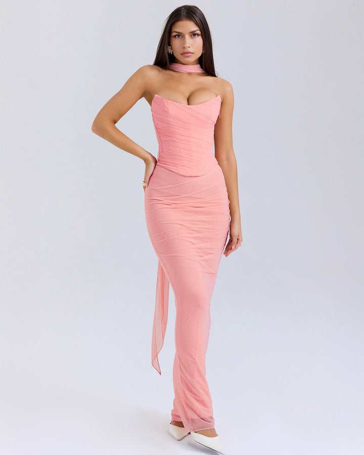 Malu – Vestido Rosa de Encanto Natural