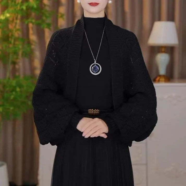 Elea - Chaleco tipo chal de punto