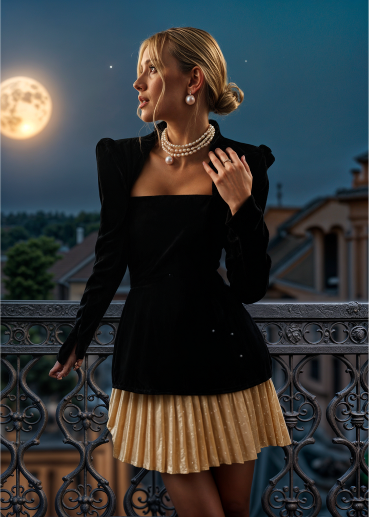 Amanda | Velvet Mini Dress