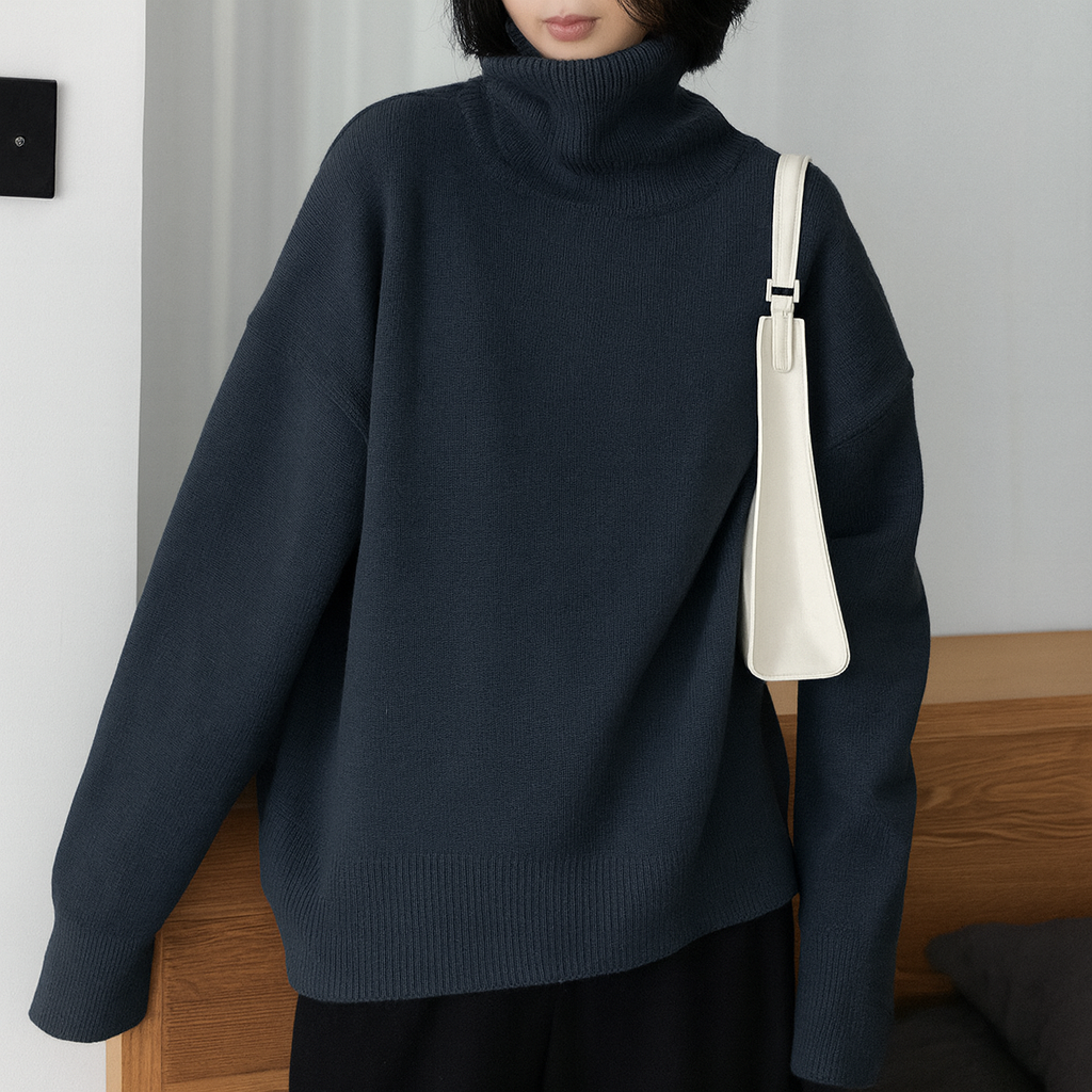 Elena - Jersey de cuello alto elegante