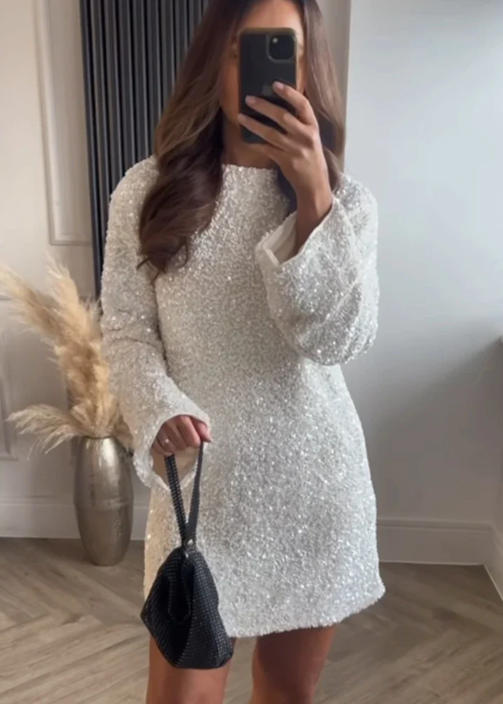 Chloe | Striped Textured Mini Dress