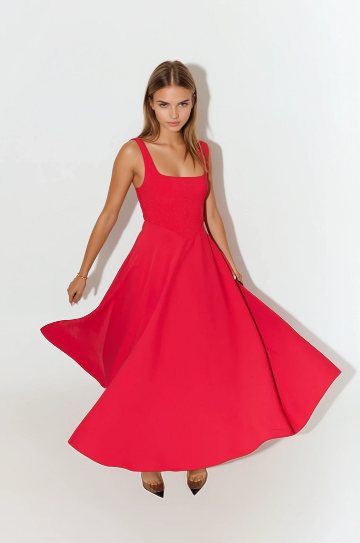 Mina - Vestido Largo de Tirantes Ajustables