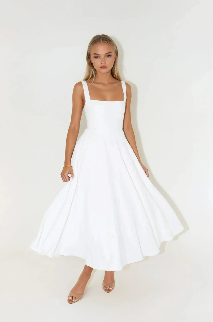 Mina - Vestido Largo de Tirantes Ajustables