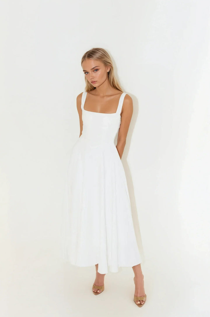 Mina - Vestido Largo de Tirantes Ajustables