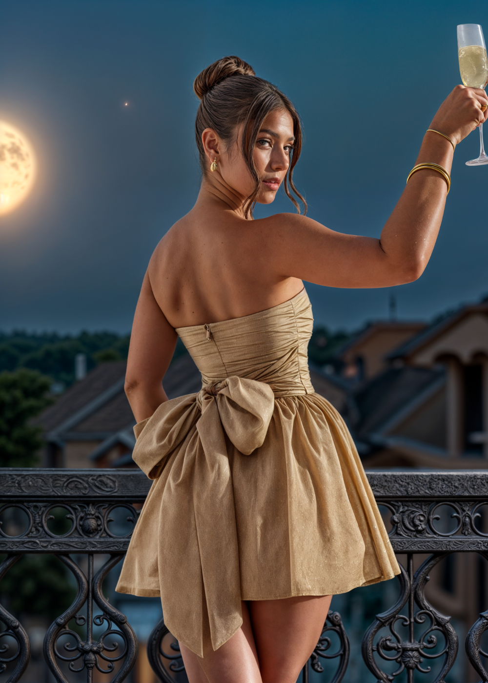 Lila | Glitzer Mini-Kleid