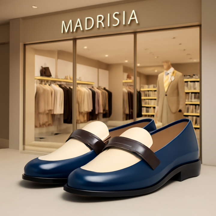 Amalia - Mocasines elegantes con diseño bicolor