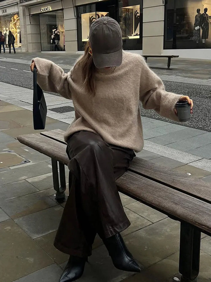 Elegant Mohair Gebreide Trui