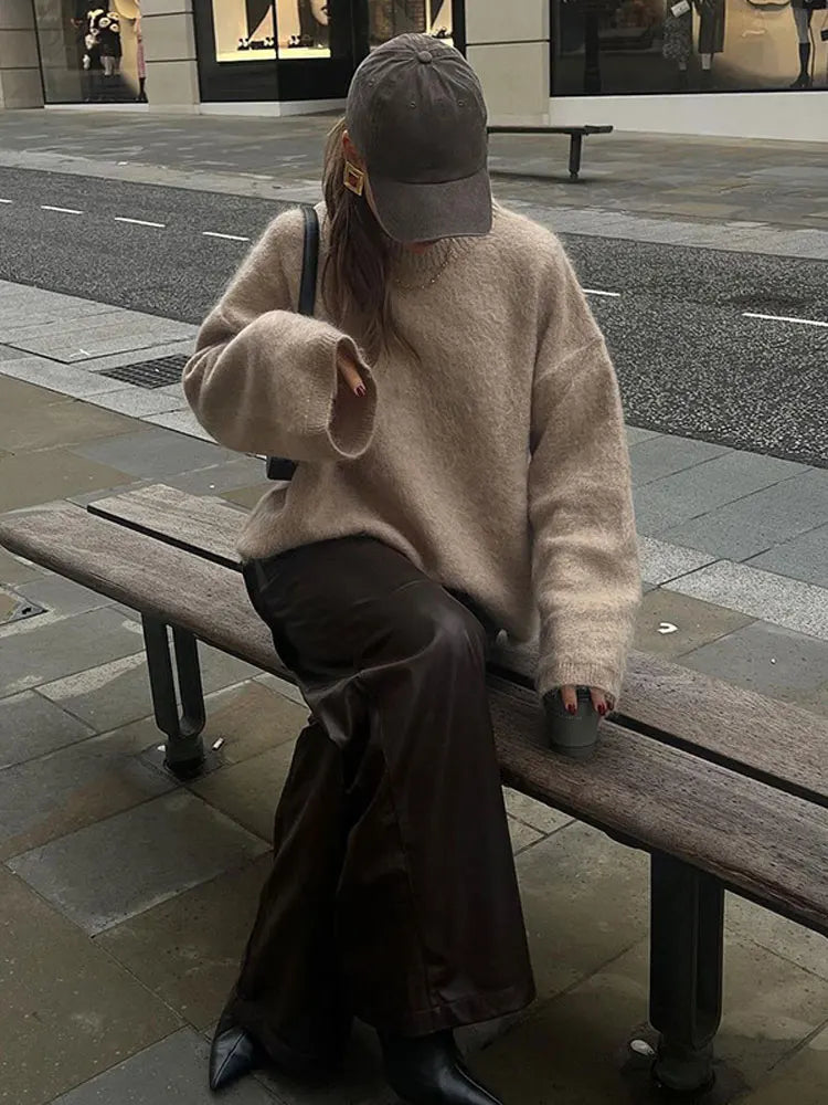 Elegant Mohair Gebreide Trui