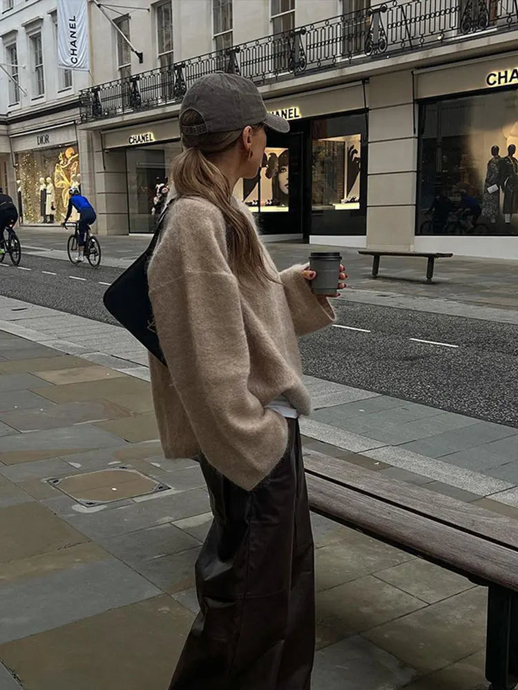 Elegant Mohair Gebreide Trui