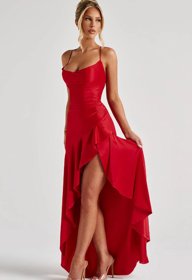 Samira – Vestido Largo con Espalda Descubierta