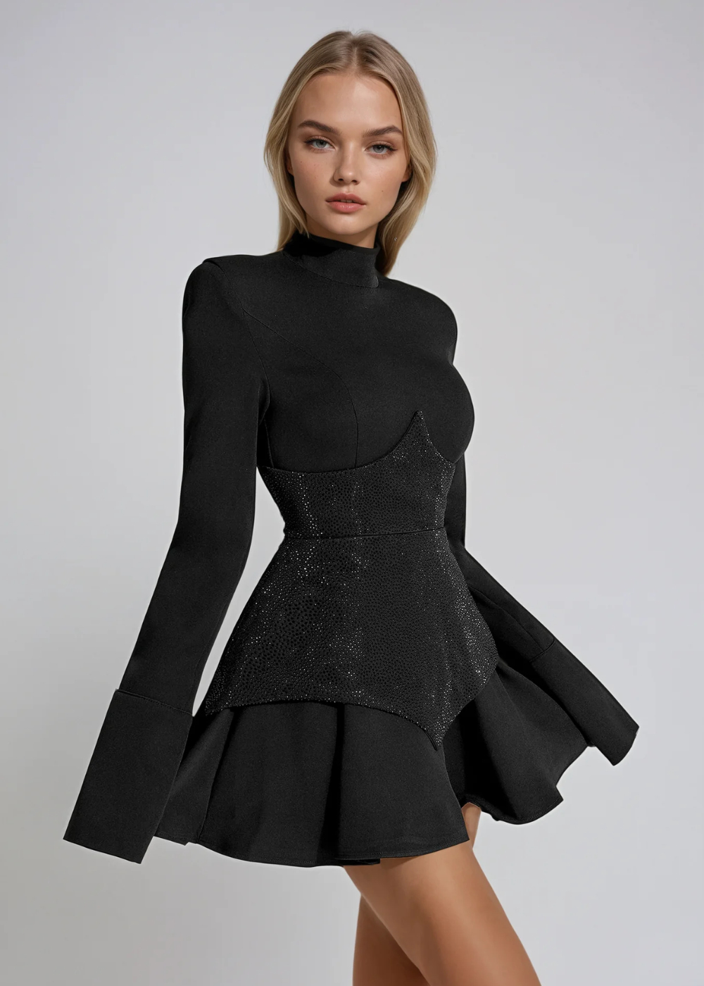 Charlotte | Mini Dress with Sequin Patches