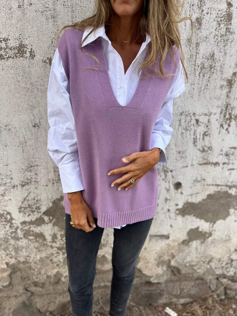 Naira - Chaleco de punto cómodo