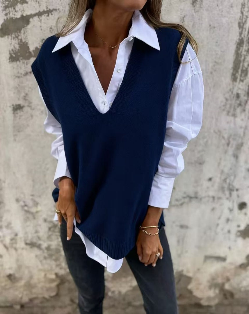 Naira - Chaleco de punto cómodo