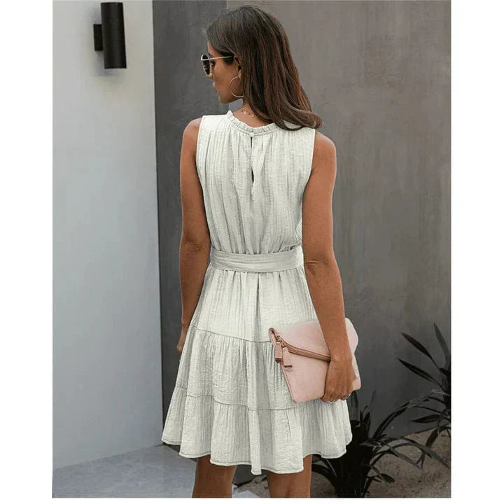 Jill™ - Chique Corta Vestido de Ibiza Blanco