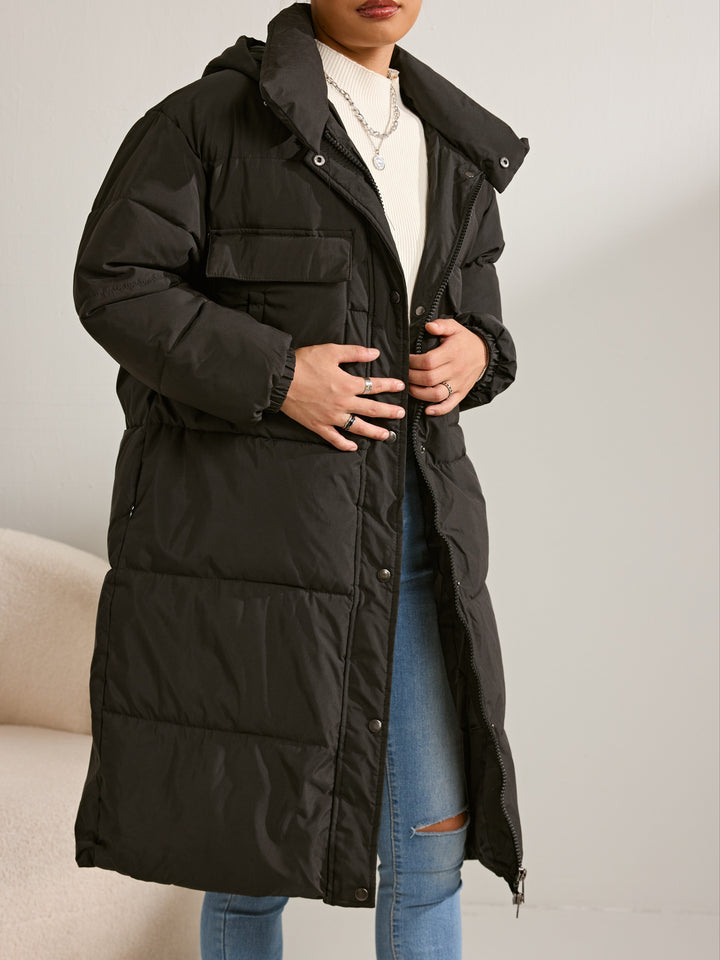 Elena Luxe Lange Puffer Winterjas