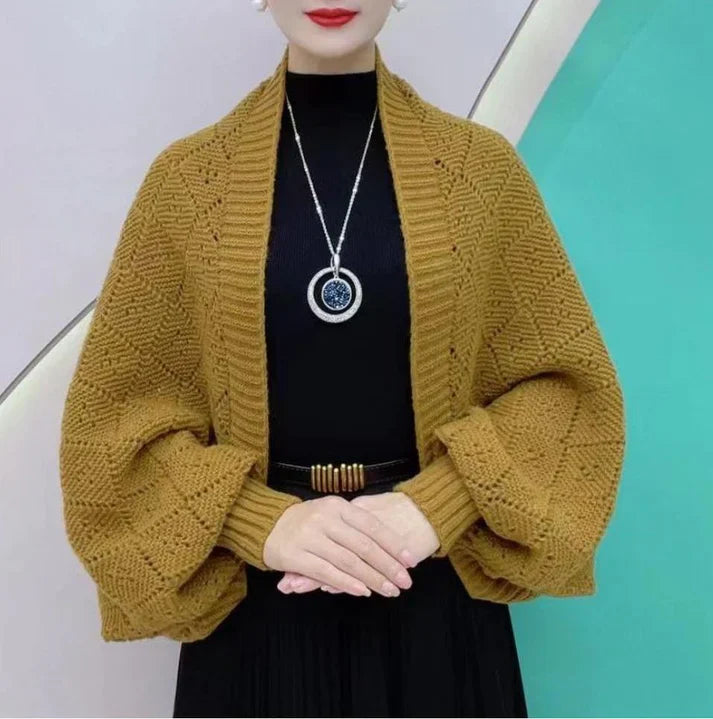 Elea - Chaleco tipo chal de punto