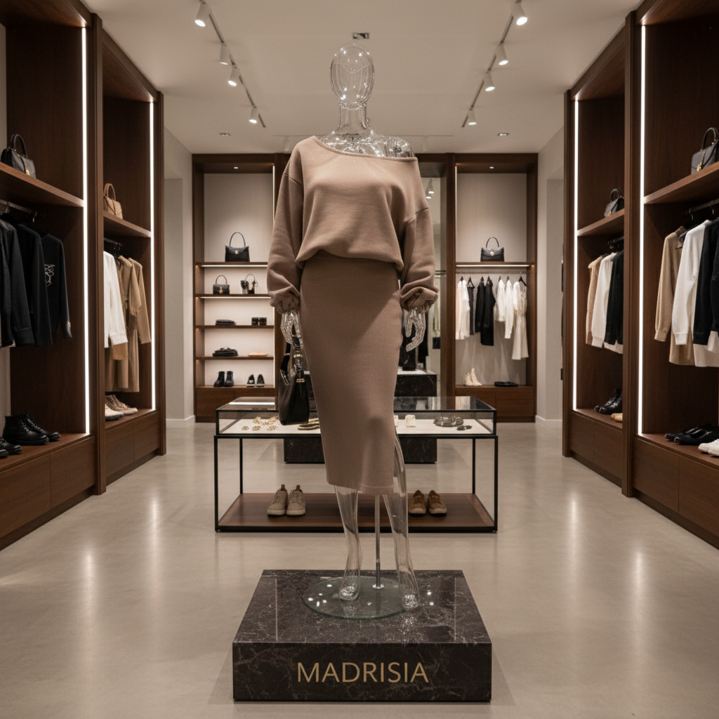 Camila - Conjunto de vestido sin mangas y jersey