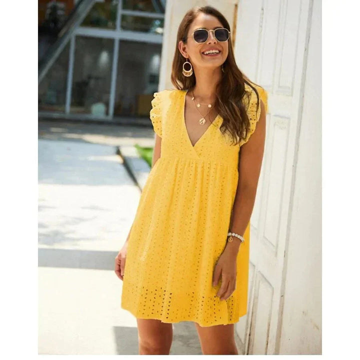 Minou™ - Vestido Hippie Amarillo