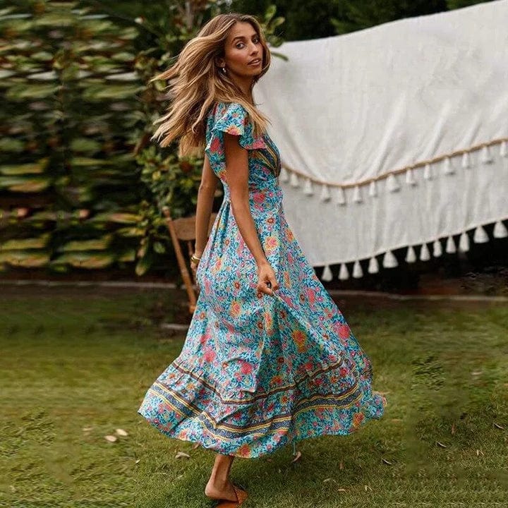 Veronica™ - Vestido Maxi Con Alta Abertura