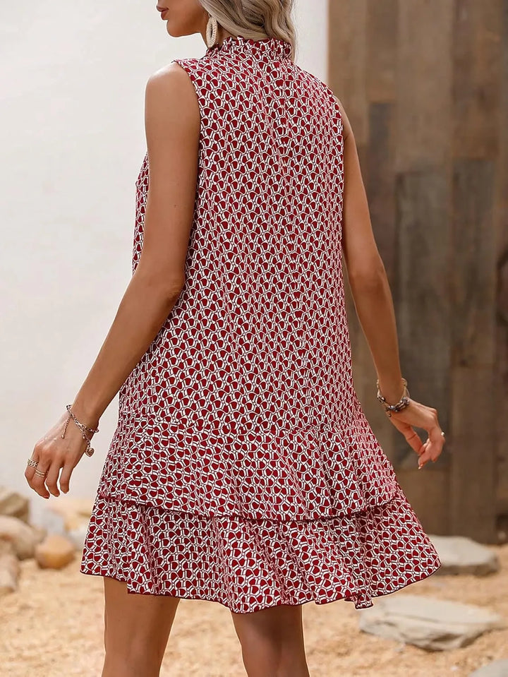 Inés - Vestido sin mangas con estampado elegante y caída fluida