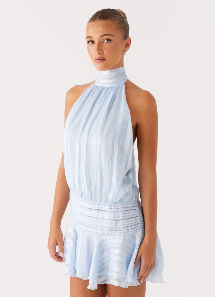 Elia - Mini vestido casual con escote halter