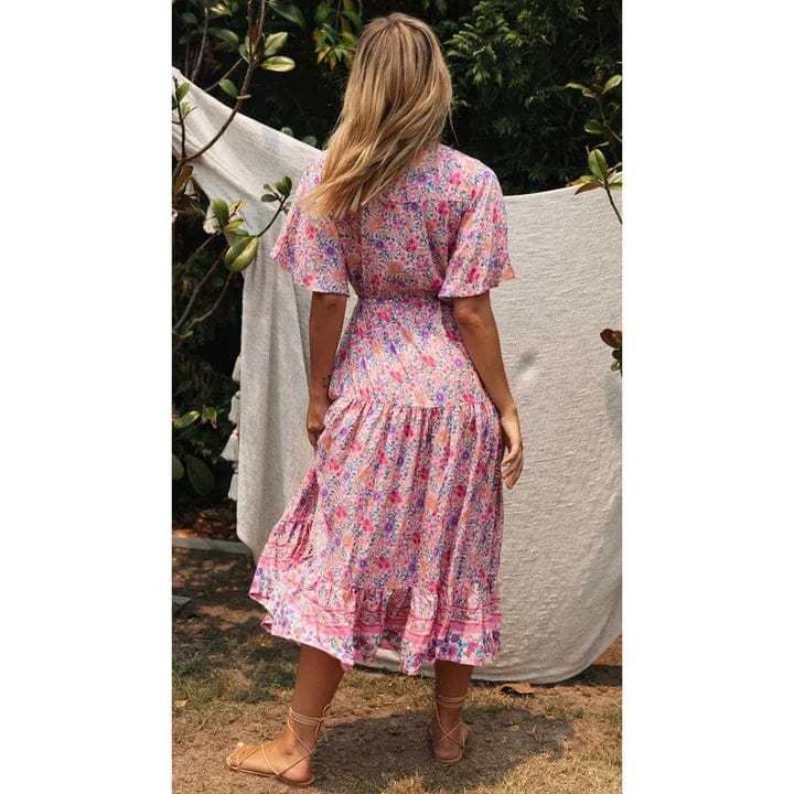 Juul™ Vestido Estilo Ibiza Rústico Largo