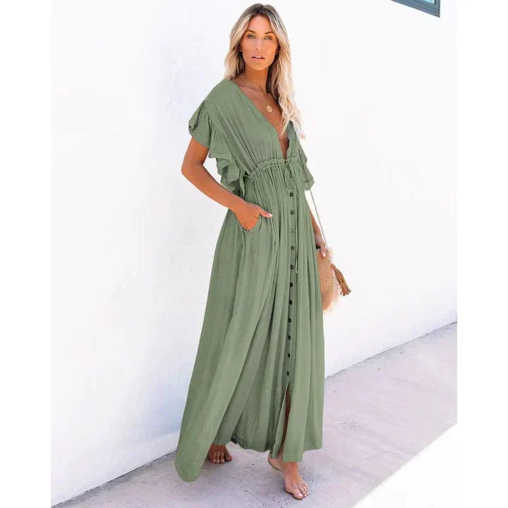 Puck™ - Maxi Verde Ibiza Vestido de Playa