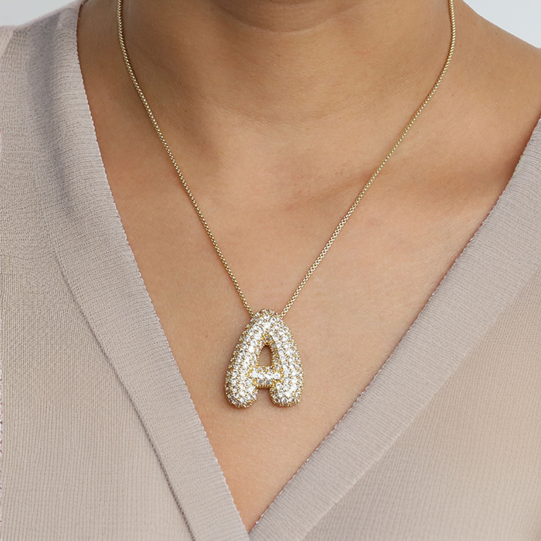 Bubble™ | Diamant Initialen Ketting