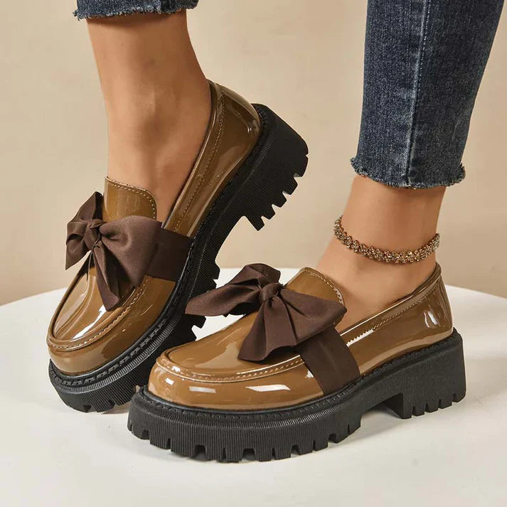 Violeta - Mocasines de plataforma con lazo